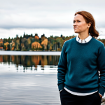 A serene individual, embodying a sense of profound calm, stands contemplatively at the tranquil shore of Lake Mälaren in Sweden. They are dressed in modest, comfortable, and professional attire suitable for a mild autumn day, such as a cozy knit sweater and well-fitted trousers. Gentle, rhythmic waves lap onto the pebbled foreground, while the vast, calm expanse of the lake stretches into the background under a soft, diffused sky, emphasizing the fresh, crisp air. The distant, blurred outlines of Stockholm's natural landscape complete the peaceful setting.
    *   **Quality Modifiers:** high-resolution, sharp focus, natural light, perfect anatomy, correct proportions, natural pose, well-formed hands, proper finger count, natural body proportions, professional photography.
    *   **Safety Modifiers:** safe for work, appropriate content, fully clothed, modest clothing, family-friendly.